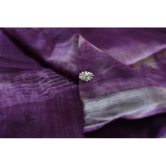 Purple Linen Gotta Patti Work Saree 