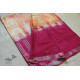 Orange & Pink Linen Saree