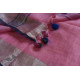 Pink Linen Saree