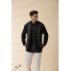 shop Handloom Cotton -  Black Men Nehru Jacket