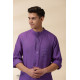 shop Purple Men Kantha Work Long Handwoven Cotton Kurta