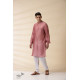 shop Blush Pink Chanderi Kurta  