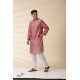 shop Blush Pink Chanderi Kurta  