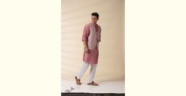 Ekansh . एकांश | Blush Pink Chanderi Jacket & Kurta Set ( Set of Two)  