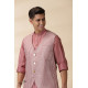 shop Blush Pink Chanderi Jacket & Kurta Set ( Set of Two)  