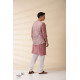 shop Blush Pink Chanderi Jacket & Kurta Set ( Set of Two)  