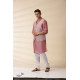 shop Blush Pink Chanderi Jacket & Kurta Set ( Set of Two)  