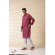 shop Majenta Handwoven Men Kurta 