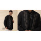 shop Handloom Cotton -  Black Men Nehru Jacket