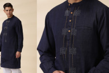 Ekansh . एकांश | Handwoven Cotton - Indigo Men's Kurta