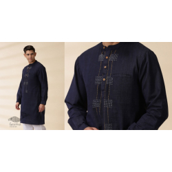 Ekansh . एकांश | Handwoven Cotton - Indigo Men's Kurta