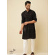 shop Handwoven Cotton - Black Men's Kurta