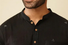 Ekansh . एकांश | Handwoven Cotton - Black Men Kurta