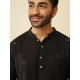 shop Handwoven Cotton - Black Men's Kurta