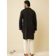 shop Handwoven Cotton - Black Men's Kurta