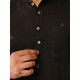 shop Handwoven Cotton - Black Men's Kurta