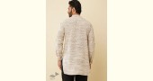 shop Handwoven Cotton - Grey Textured Kurta