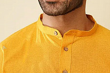 Ekansh . एकांश | Handwoven Cotton - Yellow Kurta