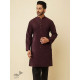 shop Handwoven Cotton - Wine Kurta