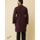 shop Handwoven Cotton - Wine Kurta