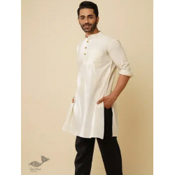 Ekansh . एकांश | Handwoven Cotton - Off White Kurta