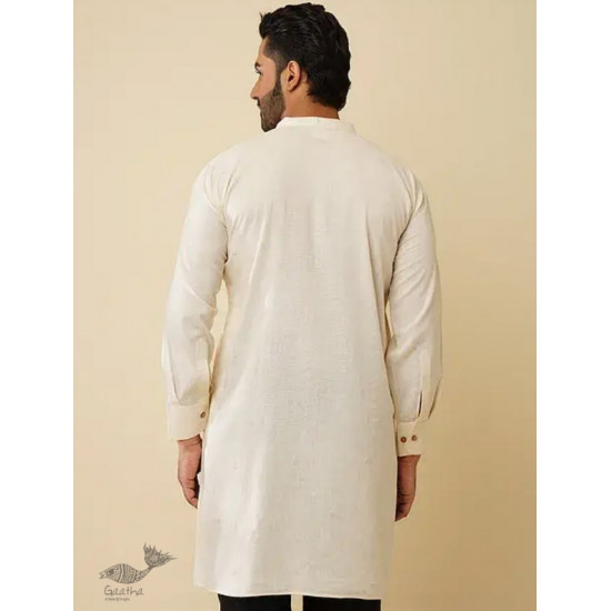 shop Handwoven Cotton - Off White Kurta