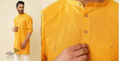 Ekansh . एकांश | Handwoven Cotton - Yellow Kurta