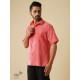 shop handloom cotton - Pink Handwoven Zari Motif Shirt