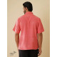 shop handloom cotton - Pink Handwoven Zari Motif Shirt