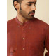 shop handloom cotton - Maroon Handwoven Man's Shirt