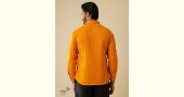 shop handloom cotton - Yellow Handwoven Men's Shirt