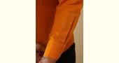 shop handloom cotton - Yellow Handwoven Men's Shirt