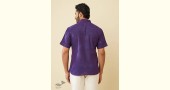 shop handloom cotton - Wine Handwoven Men's Shirt