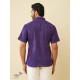 shop handloom cotton - Wine Handwoven Men's Shirt