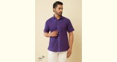 shop handloom cotton - Wine Handwoven Men's Shirt