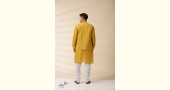shop Yellow Chanderi Men Jacket & Kurta Set