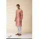 shop  Peach Chanderi Men Sadri & Kurta Set 