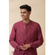 shop Majenta Handwoven Men Sadri & Kurta Set