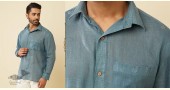shop handloom cotton - Grey Men's Handwoven Shirt