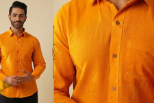 Ekansh . एकांश | Handloom Cotton - Yellow Handwoven Men's Shirt