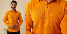 Ekansh . एकांश | Handloom Cotton - Yellow Handwoven Men's Shirt