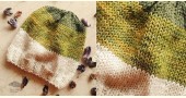 Hand Knitted ☃ Pure Woolen Cap ☃ Natural Color |  Green-Moss-Ecru  |