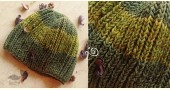 Hand Knitted ☃ Pure Woolen Cap ☃ Natural Color |  Green-Moss |