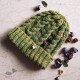 Hand Knitted ☃ Pure Woolen Cap ☃ Natural Color |  Moss Green |