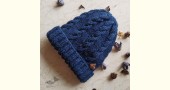 Hand Knitted ☃ Pure Woolen Cap ☃ Natural Color |  Indigo |