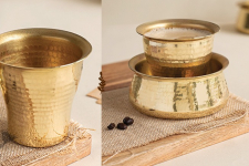 Taamr . ताम्र - Brass - Davara Coffee Set