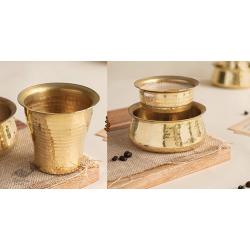 Taamr . ताम्र - Brass - Davara Coffee Set