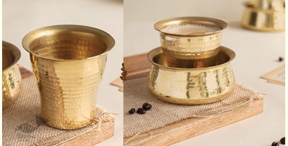 Taamr . ताम्र - Brass - Davara Coffee Set