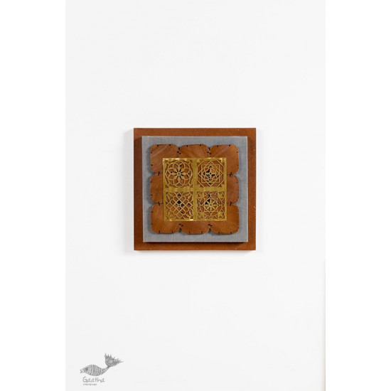 shop Wall Frame With Jaali Composition In A Wooden Block