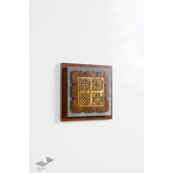 shop Wall Frame With Jaali Composition In A Wooden Block